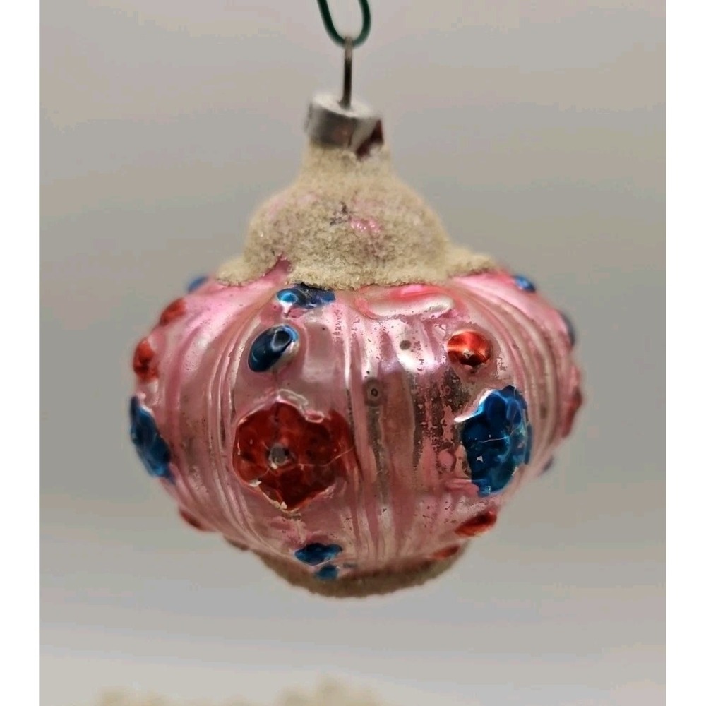 Antique Blown Glass CROWN Christmas Ornament  (10)‎